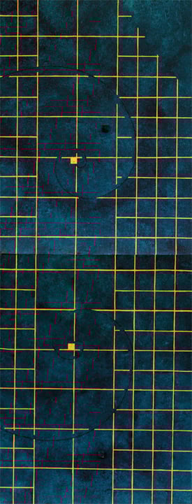 Golden Grid 3 F6×2 318mm×820mm   Acrylic 2012