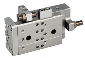 intercambiabile smc, airtac, kompaut, slitta, cilindri, doppio stelo, ricircolo di sfere, 