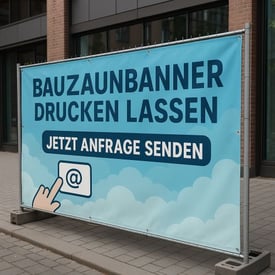 Werbebanner für einen Bauzaun in Hamburg