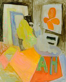 2020 Interieur mit Blumenstilleben und Früchten No. 2