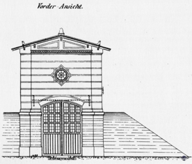 Blick auf die Ein- und Ausfahrtsseite