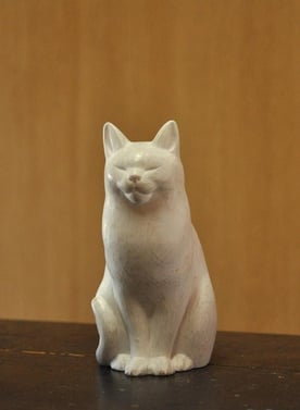 木彫り　猫