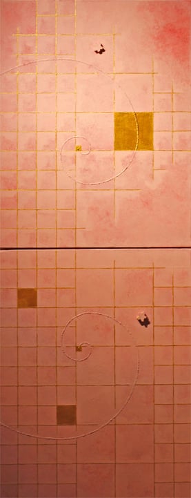 Golden Grid 4   sakura   F6×2   318mm×820mm   Acrylic 2012