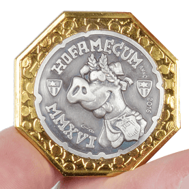 Prägen, Fasnachtsplakette veredelt