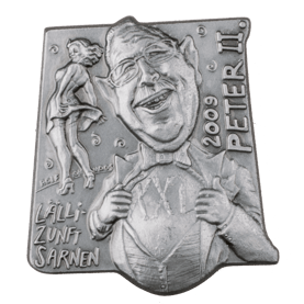 Fasnachtsplakette Lällizunft Sarnen in Silber