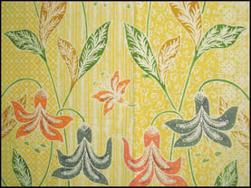 Textiil Yellow Floral Batik