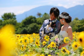 ペットと一緒に撮影