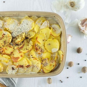 Kartoffelgratin aus dem Dampfgarer.