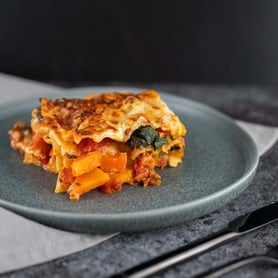 Kürbis-Lasagne.
