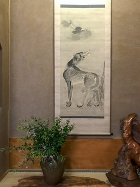 妙法山阿彌陀寺の月下狼狽図