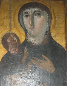 Икона Мадонны с младенцем в Риме 5 века, фото