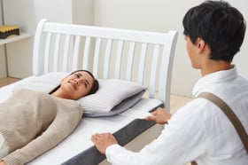 西川 FIT LABO オーダーメイド枕 と オーダーメイドマットレス の 姿勢判定　/　フィットする眠り