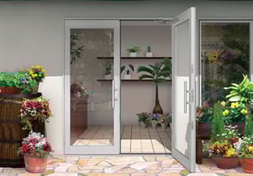 HACOオリジナルアイテム　箱倉庫　オプション　店舗ドア