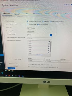 Foto zeigt den Screenshot einer Benutzeroberfläche zur Konfiguration einer Firewall