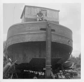 ST. JOSEPH - WILLI 1961 beim Umbau und der Motorisierung