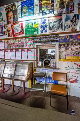 Schalter für Konzertkarten.