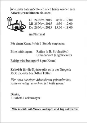 Adventkranzbinden Einladung (PDF)