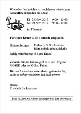 Adventkranzbinden Einladung (PDF)