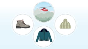 Helikopter im Gebirge