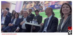 Isela Costantini, Guillermo Dietrich y Gustavo Santos