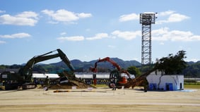 自衛隊による倒壊物撤去