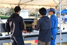 ドローンを用いた防災活動説明案内