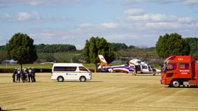 消防・救急による防災訓練・ドクターヘリ輸送