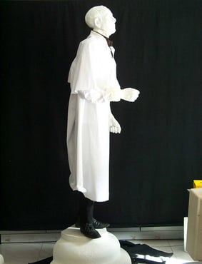 Escultura de los actores de la función, Teatro Español Madrid