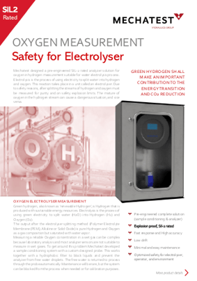 Electrolyser Hydrogen O2 measurement SIL-2, O2 analysis, O2 sampling, Plug power Electrolyser System, O2 Electrolyser System, Oxygen wet gas, O2 wetgas measurement, O2 Electrolyser, Hydrogen energy, 