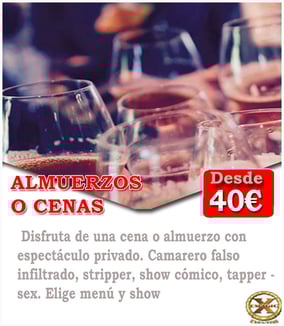 cena para despedidas de soltero en Jerez