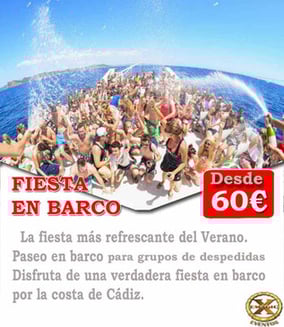 la fiesta en barco en Jerez