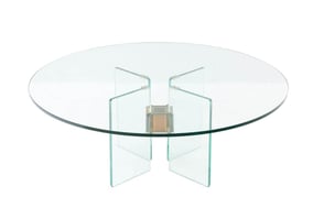 Peter Ghyczy, a glass and gilt bronze 'T24' side table.