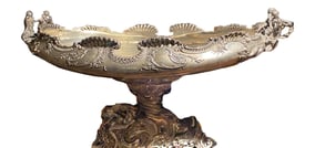 American silver oval centerpiece (piece de milieu)