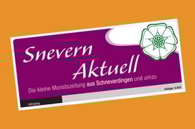 Kopfgrafik der Zeitung Snevern aktuell, gesetzt bei Röben Printmedien in Neuenkirchen