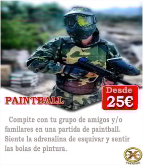 jugador de paintball en Cádiz