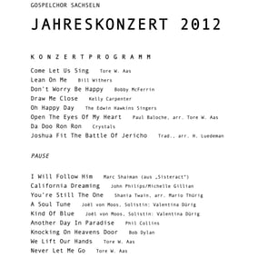 2012 | Gospelchor Sachseln: Come Let Us Sing