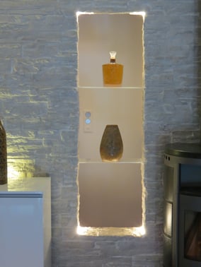 Steinwerke.ch moderne Wandverkleidung - Deko - Design - Wandpaneele, Modern - Elegant - Exklusiv - Steinwandbeleuchtung - Kunststein - Ambiente