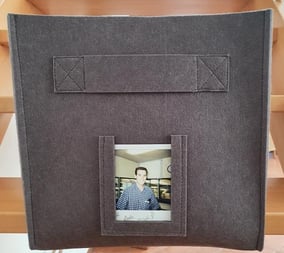 Filzkorb personalisiert mit Polroidfoto