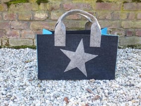 Einkaufskorb Filz Stern