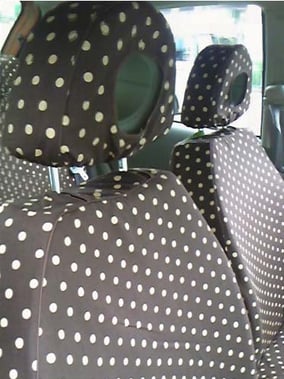 オーダーメイド カーシートカバー 製作事例 日産・マーチ 横浜コットンハリウッド