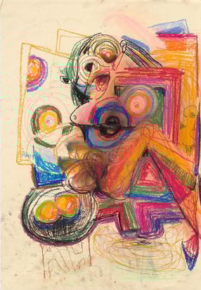 2019 Skizze No. 2 für Pin-up mit Früchten