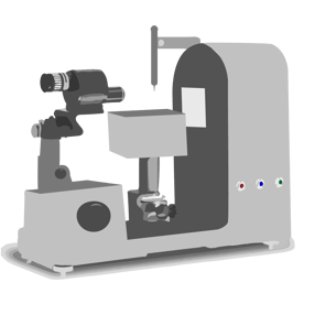 旧式の接触角計イラスト