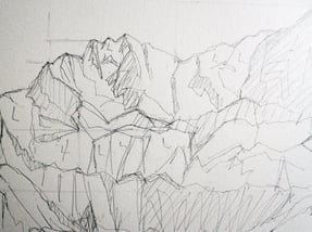 Sechsfache Vergrösserung auf Leinwand