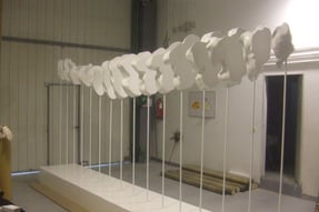 Escultura en secciones "Chicle mascado por Bimba Bosé"