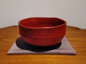 朱漆茶椀　松崎融　山の上ギャラリー