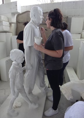 Acabado especial: Textura fina sobre el núcleo tallado