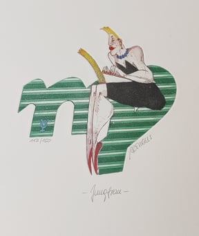 Lisa Althaus Original Farbradierung Sternzeichen Jungfrau