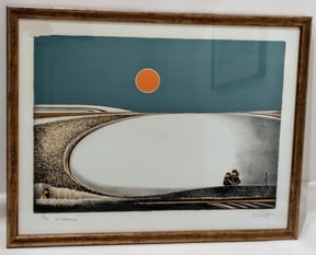 Kumpf Gottfried Farblithografie Wintersonne