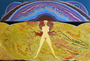 Hutter Wolfgang Lithografie Radierung Blüten Mädchen