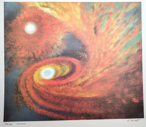 Mucke Günter Original Farblithografie Kosmos